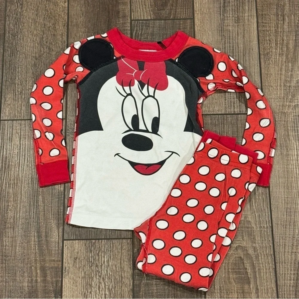 HANNA ANDERSSON 2pc Disney Minnie Pajamas Long Sleeve & Pants Sz XS / 4